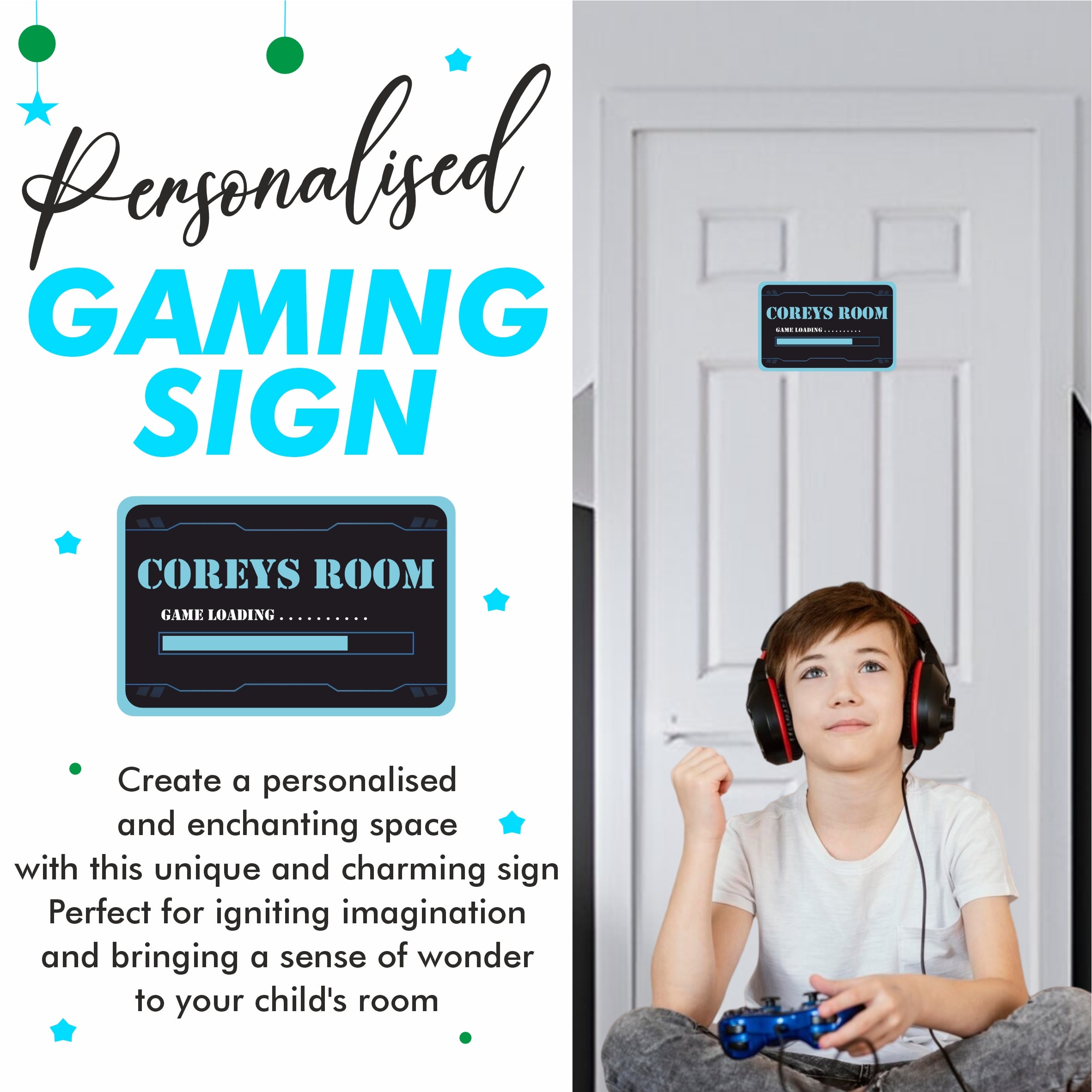 Loading Game Sign Images Personalised Game Loading Kids Bedroom Door Sign - Unique Gift ...