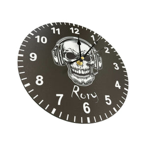 Skull Gaming Kids Silent Clock - Bespoke Personalised Special Gift