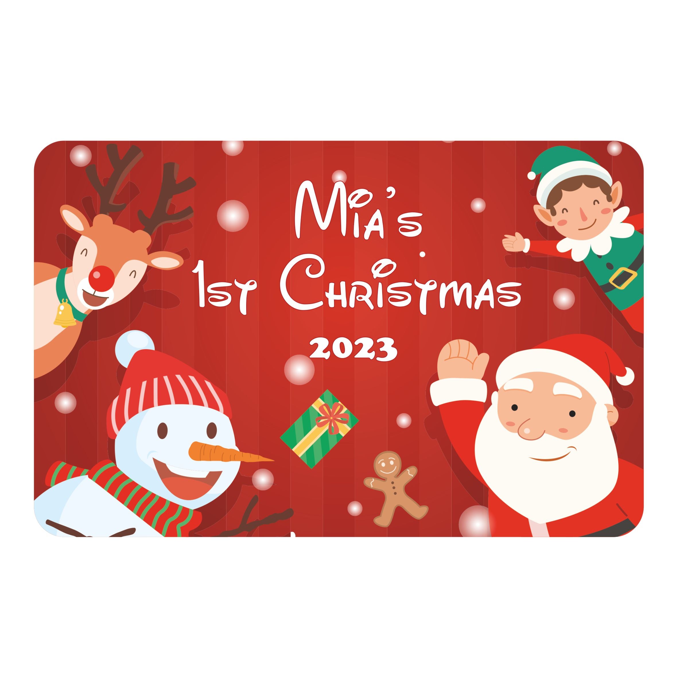 Christmas-No1 Sign / Gift Tag- Adult / Kids Custom Designed Printed with Any Name - Ideal as a Gift Tag