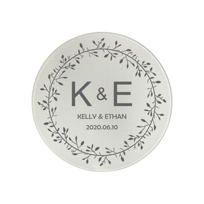 Glass Chopping Board Circle 30cm Wedding / Anniversary Gift