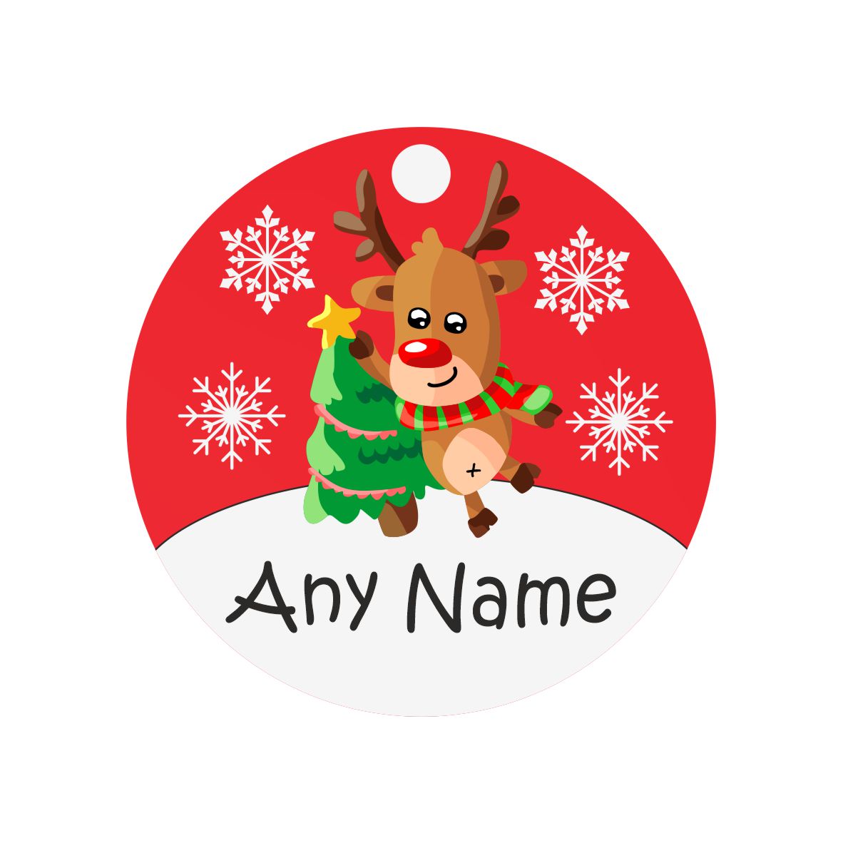 Unique Personalised Bauble - Custom Designed Baubles Printed with Any Name - Ideal as a Gift Tag - DESIGN 1