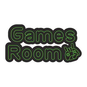 Green Games Room Kids Bedroom Door Sign - Unique Gift