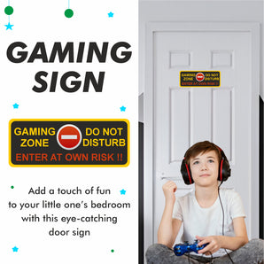 GAMING ZONE Kids Bedroom Door Sign - Unique Gift