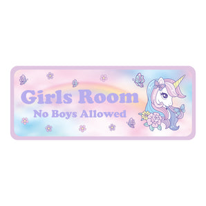 GIRLS ROOM - No Boys Allowed Kids Bedroom Door Sign - Unique Gift