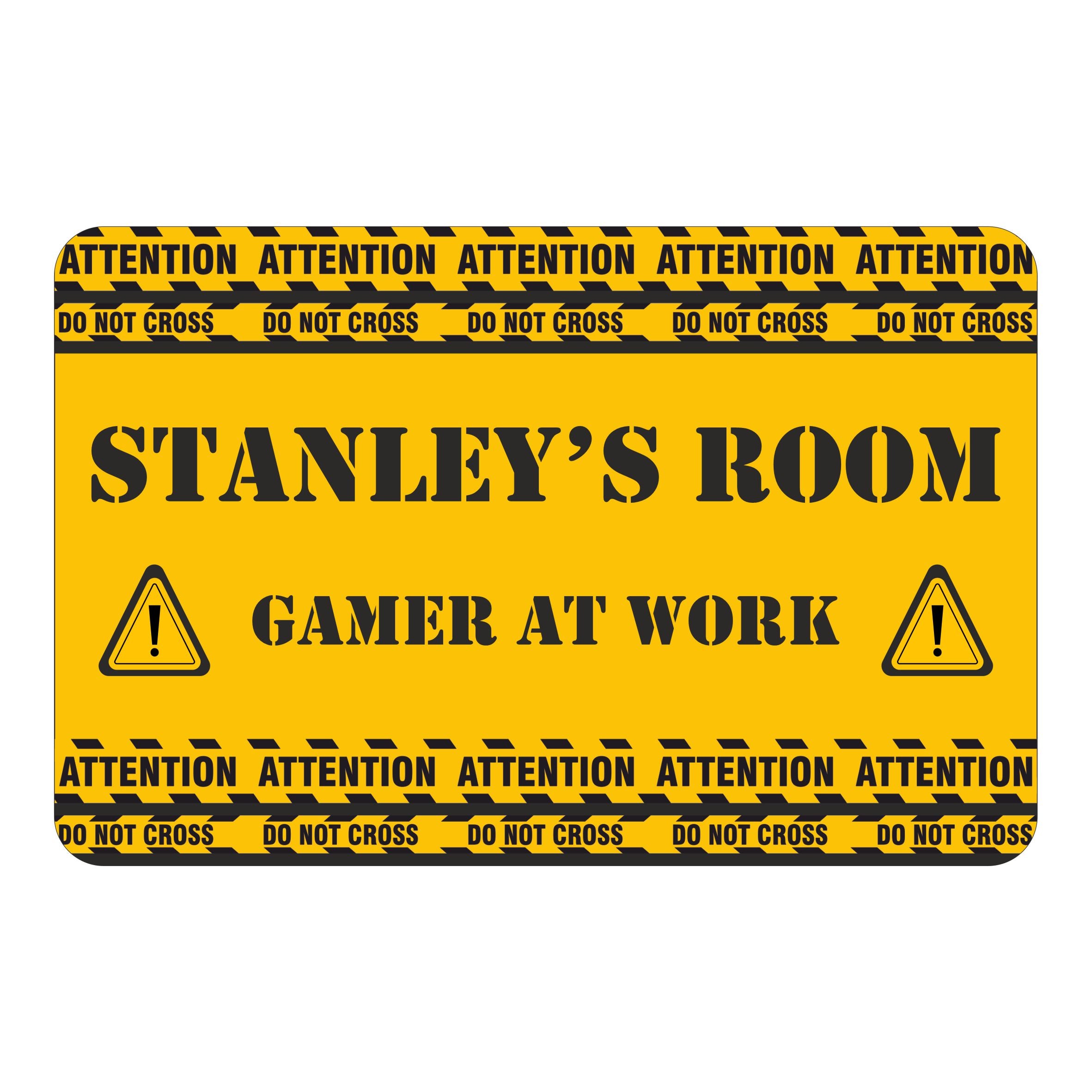 Gamer At Work Kids Bedroom Door Sign - Unique Gift