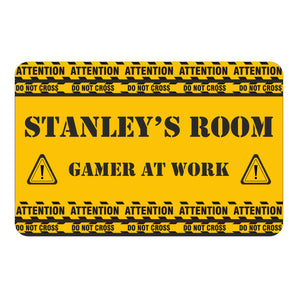 Gamer At Work Kids Bedroom Door Sign - Unique Gift