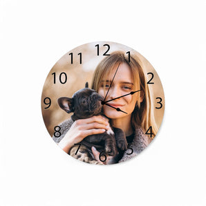 Glass Photo Clock 30cm Your Photo on a Clock