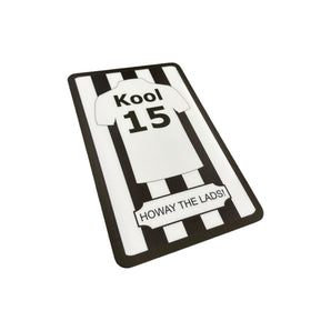 Personalised Black And White Stripe Football Shirt Design Kids Bedroom Door Sign - Unique Gift