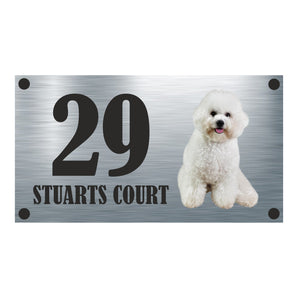 Dog Collection - Maltese Aluminium House Sign - Personalised