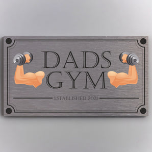 FUN - Gym Sign Personalised Plaque - With Any Name ( 11cm x 20cm )