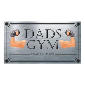 FUN - Gym Sign Personalised Plaque - With Any Name ( 11cm x 20cm )