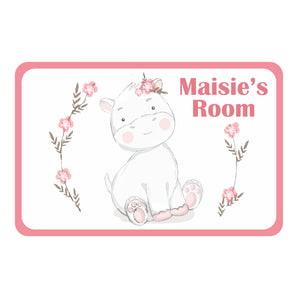 Personalised Cute Cat Kids Bedroom Door Sign - Unique Gift