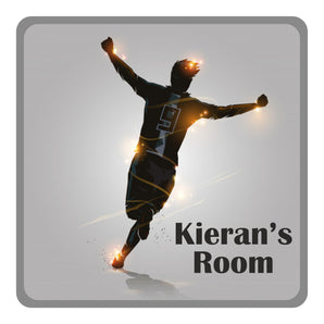 Personalised Footballer Celebration Kids Bedroom Door Sign - Unique Gift