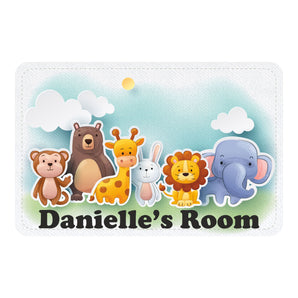 Personalised Cute Baby Animals Kids Bedroom Door Sign  - Unique Gift