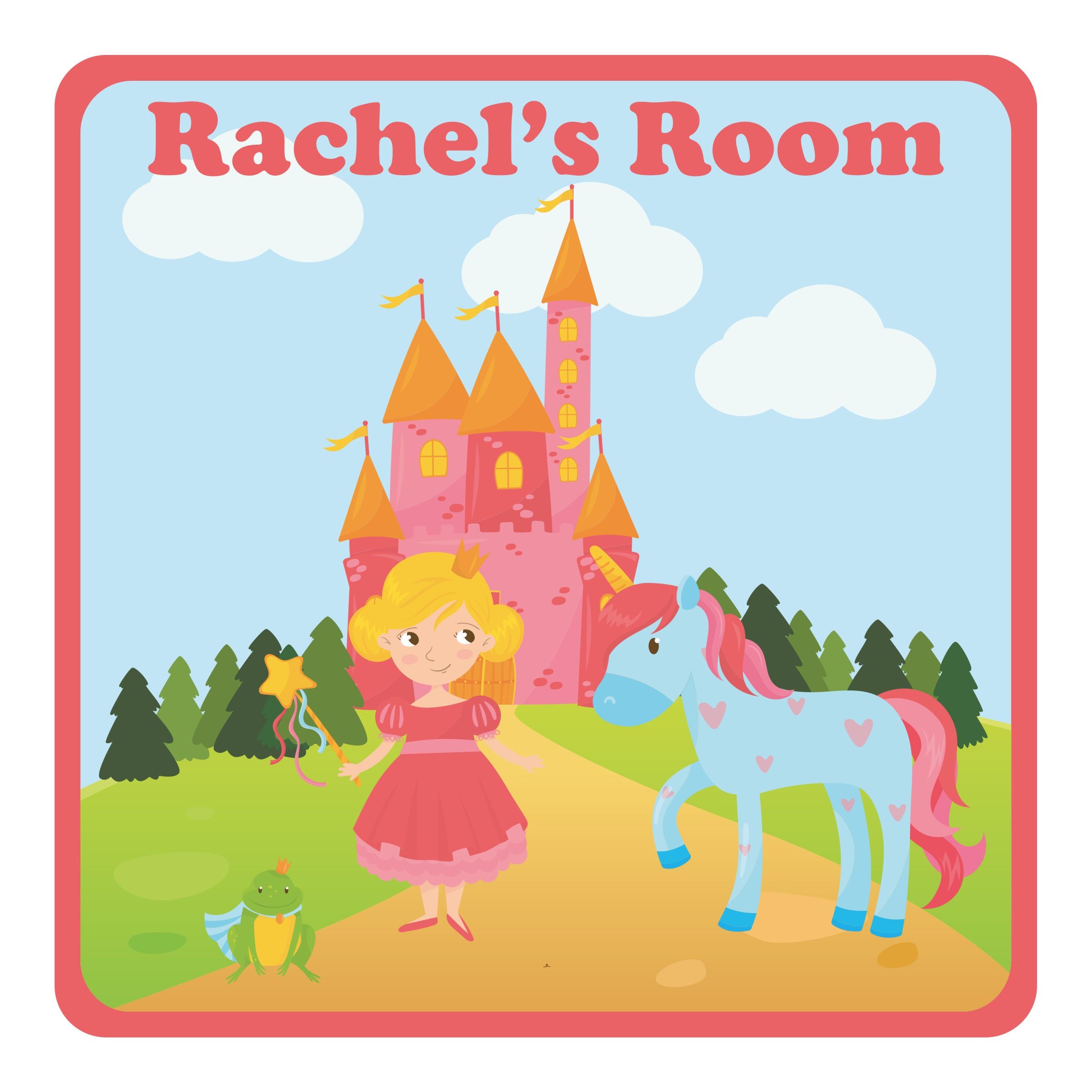 Personalised Princess Castle Kids Bedroom Door Sign - Unique Gift