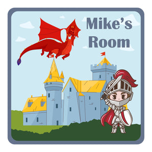 Personalised Mike The Knight Kids Bedroom Door Sign - Unique Gift