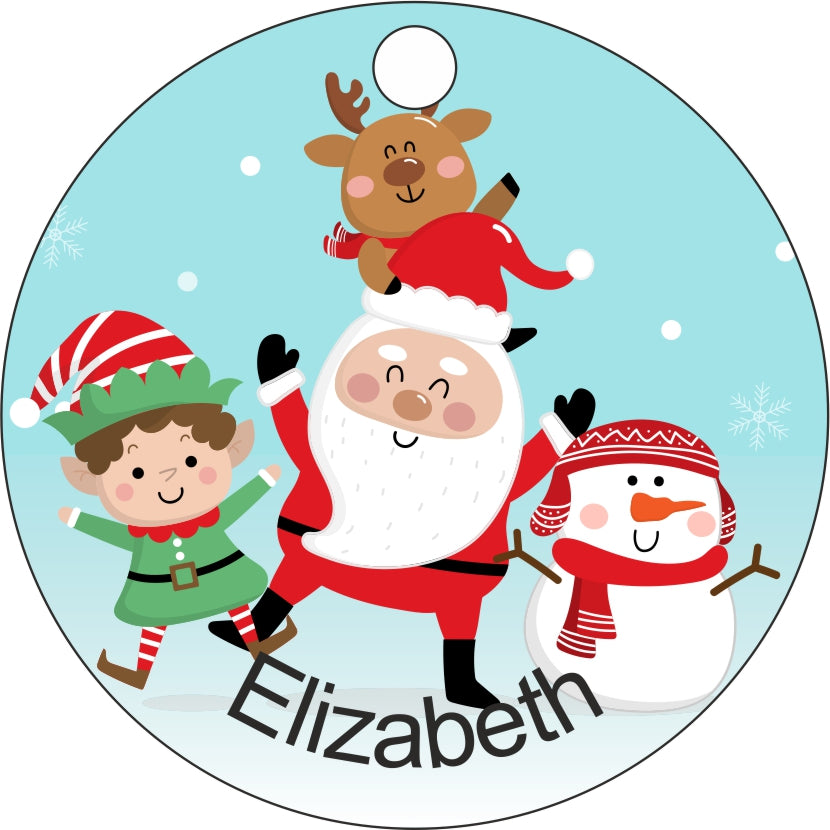 Modern Twist Personalised Christmas Bauble - Custom Designed Baubles Printed with Any Name - Ideal as a Gift Tag