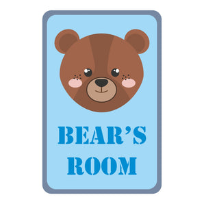 Personalised Cute Bear Kids Bedroom Door Sign - Unique Gift