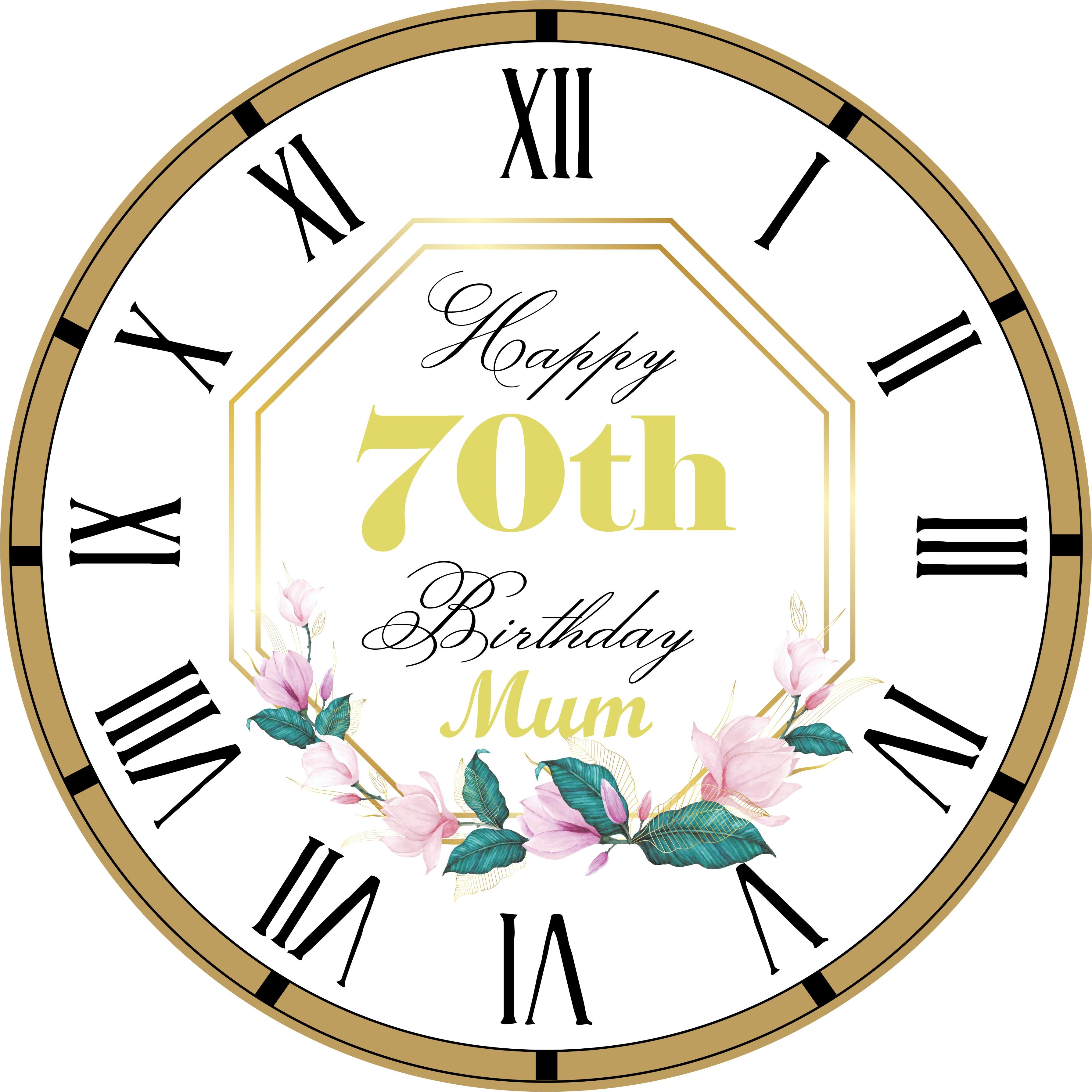18th, 21st, 30th, 40th, 50th, 60th, 70th Birthday Clock - Unique Gift - Any Age - Beautiful Gift (30cm Silent Clock)