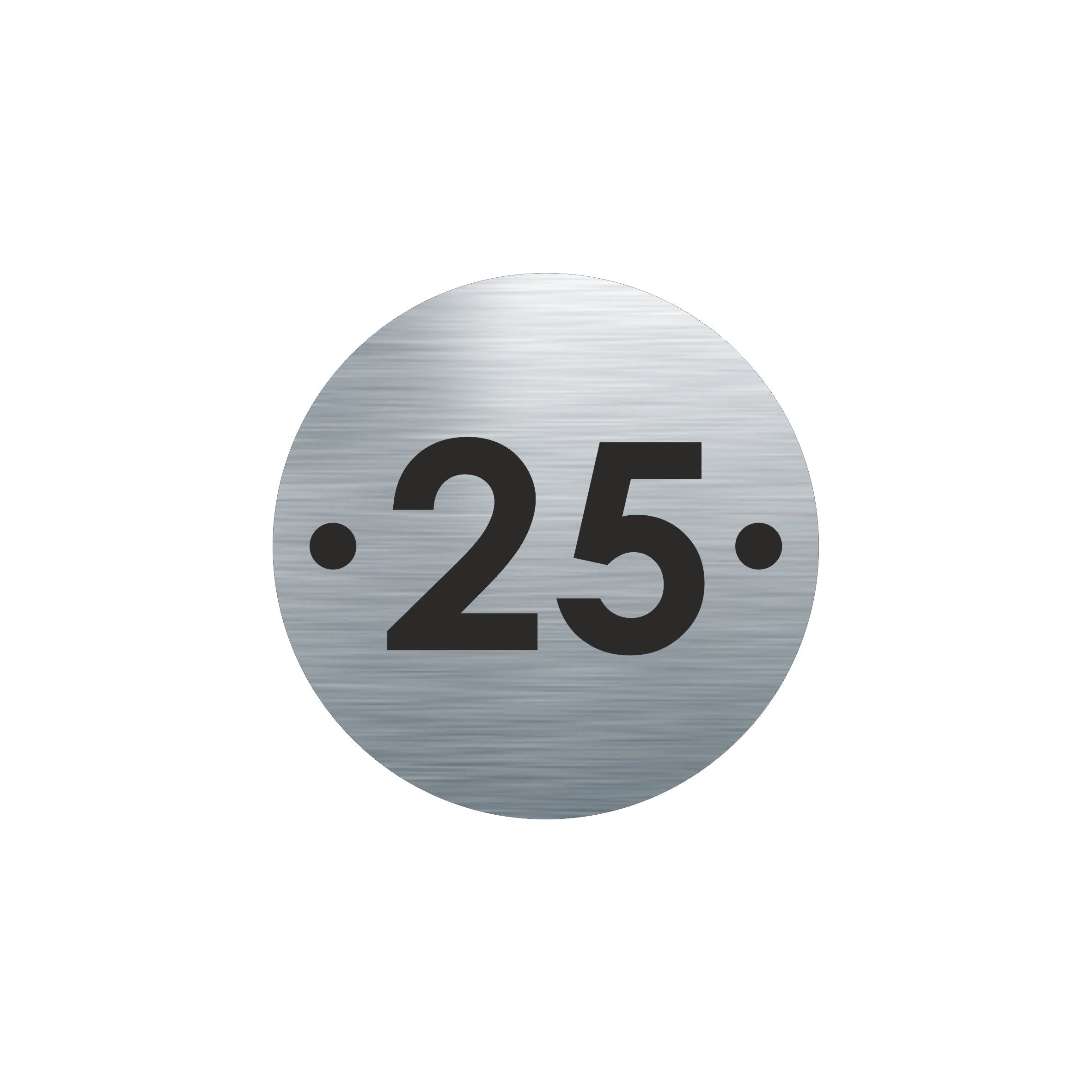 House Number - Circle Aluminium House Sign - Personalised