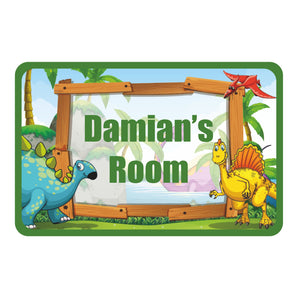 Personalised Dinosaur Kids Bedroom Door Sign - Unique Gift