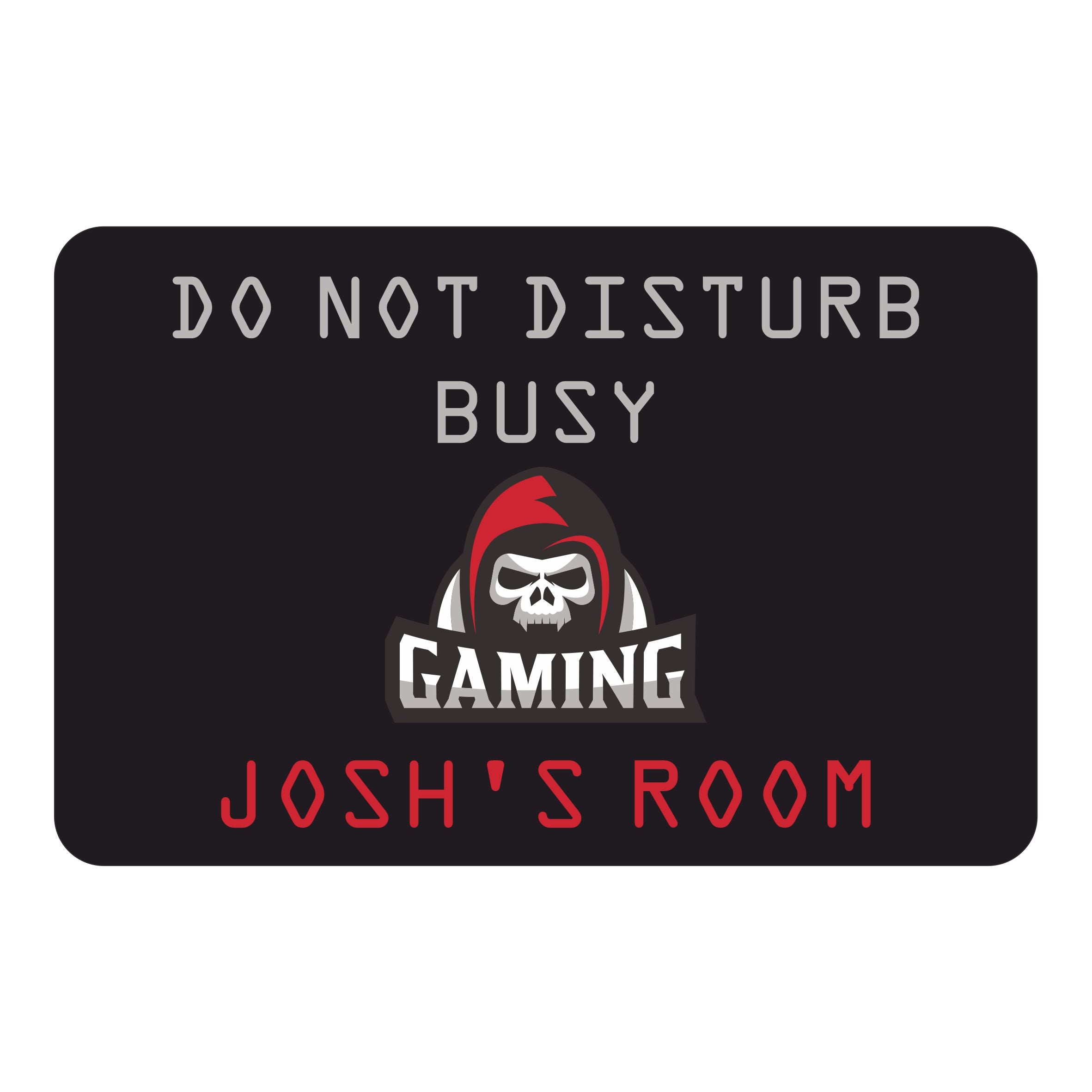 Personalised Do Not Disturb Busy Gaming Kids Bedroom Door Sign - Unique Gift