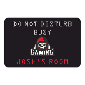 Personalised Do Not Disturb Busy Gaming Kids Bedroom Door Sign - Unique Gift