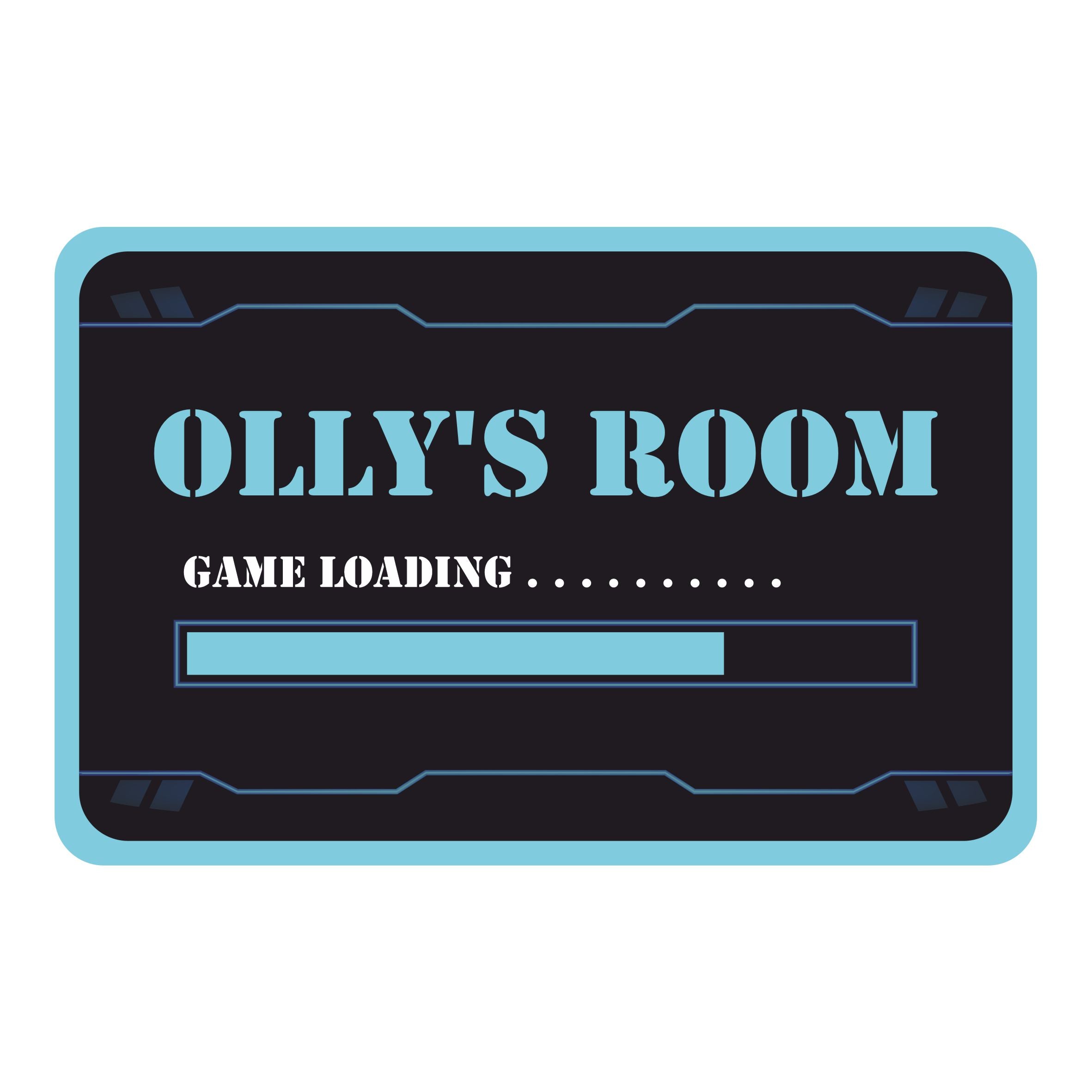 Personalised Game Loading Kids Bedroom Door Sign - Unique Gift