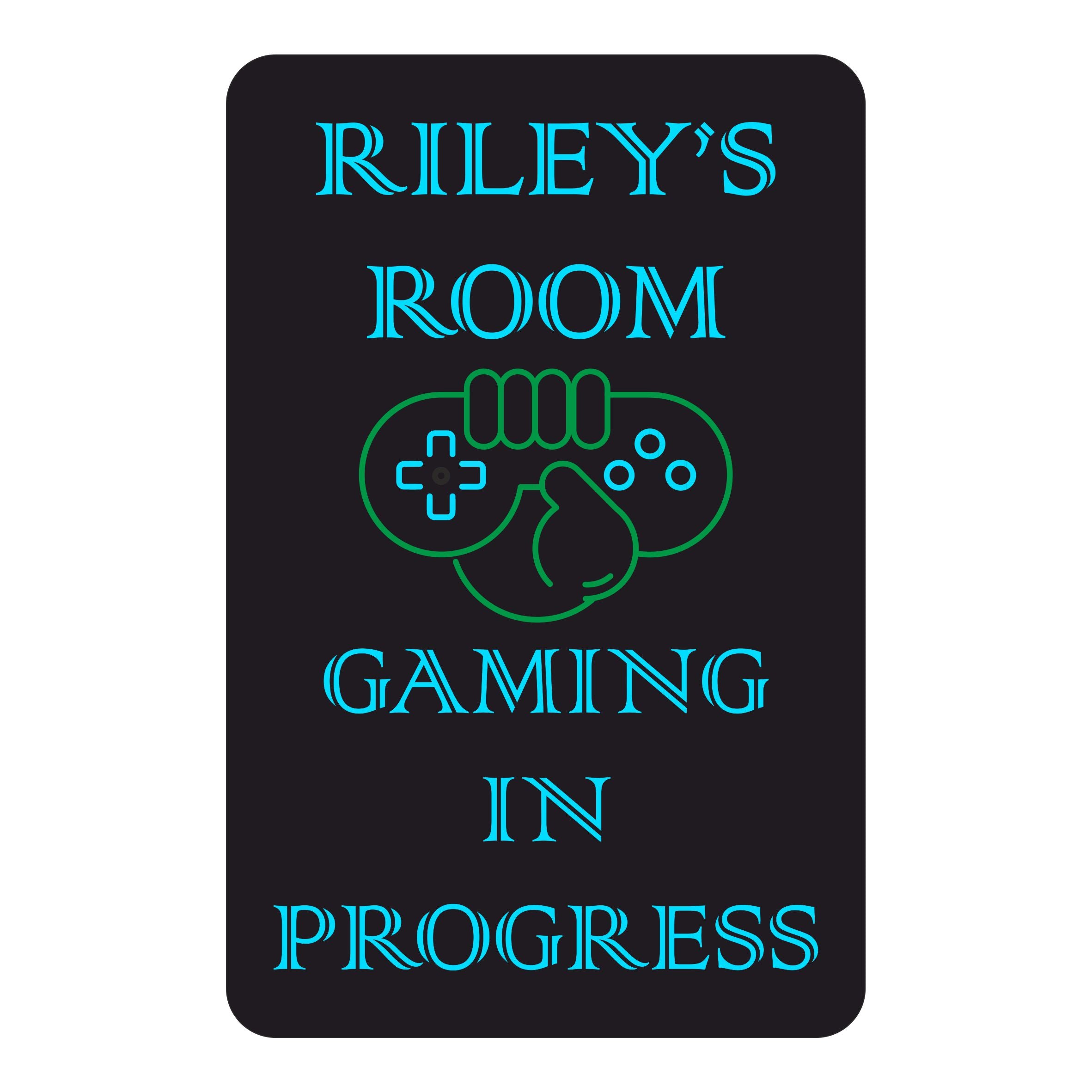 Gaming In Progress Sign Personalised Gaming In Progress Kids Bedroom Door Sign - Unique Gift ...