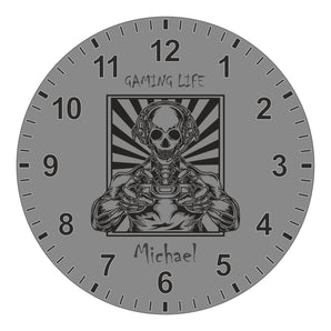 Gaming Life Kids Silent Clock - Bespoke Personalised Special Gift