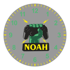 Gaming Hand Kids Silent Clock - Bespoke Personalised Special Gift