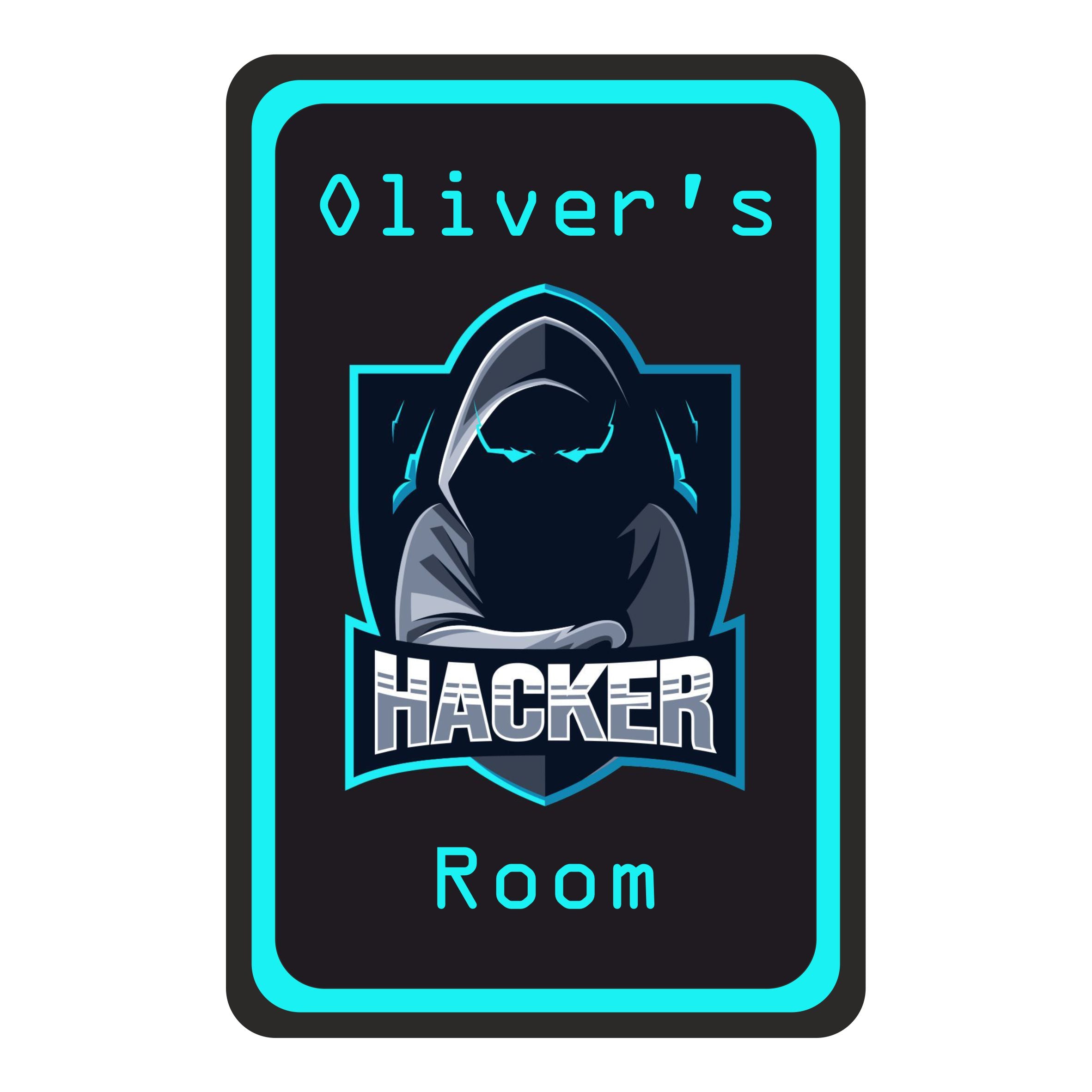 Personalised Hacker Gaming Kids Bedroom Door Sign - Unique Gift