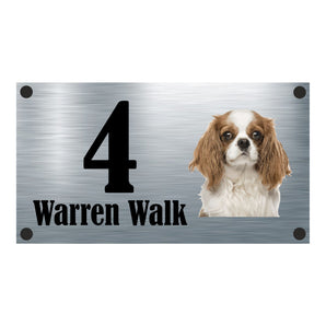 Dog Collection - Cavalier King Charles Aluminium House Sign - Personalised