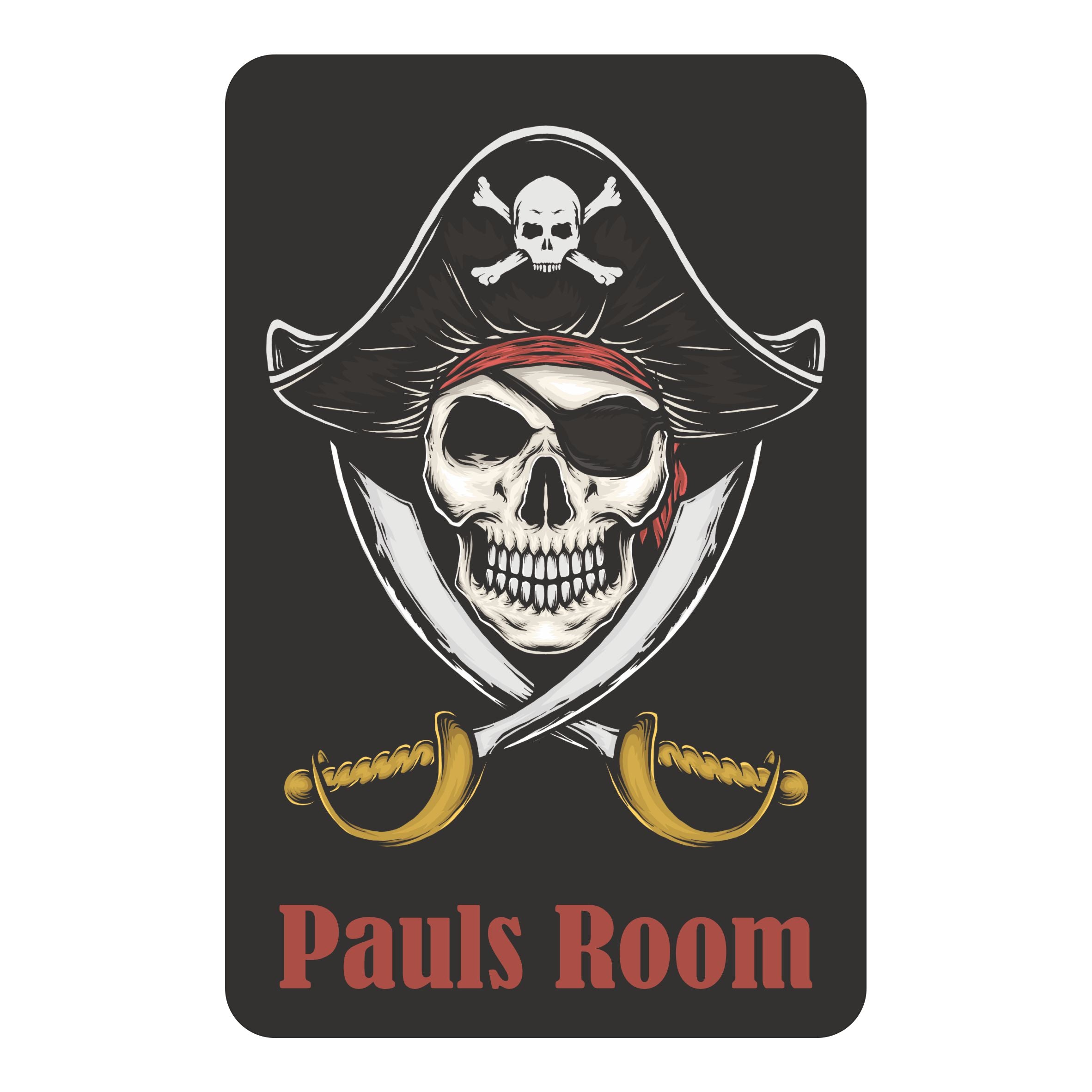 Personalised Pirate Kids Bedroom Door Sign - Unique Gift
