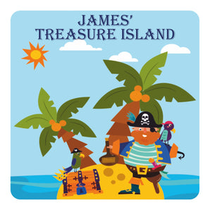 Personalised Pirate Island Kids Bedroom Door Sign - Unique Gift