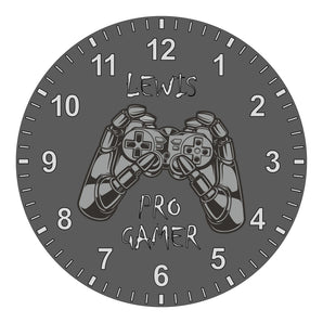 Gaming Pro Gamer Kids Silent Clock - Bespoke Personalised Special Gift