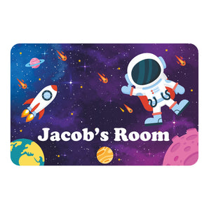 Personalised Space - Astronaut Planets Rocket Kids Bedroom Door Sign - Unique Gift