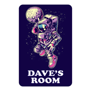 Personalised Space Man Kids Bedroom Door Sign - Unique Gift